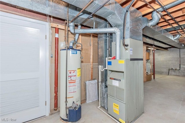 836 Arboretum Cir, Sagamore Hills, OH 44067 - utility room with gas water heater and heating unit