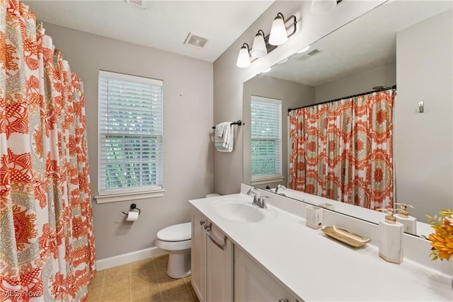 3281 Evans Way, Twinsburg, OH 44087 - full bathroom with vanity, healthy amount of natural light, tile patterned flooring, and a shower with curtain