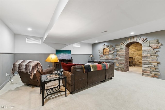3281 Evans Way, Twinsburg, OH 44087 - carpeted living area with recessed lighting