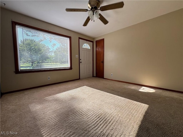 14782 Hametown Rd, Doylestown, OH 44230 - foyer with light carpet and ceiling fan