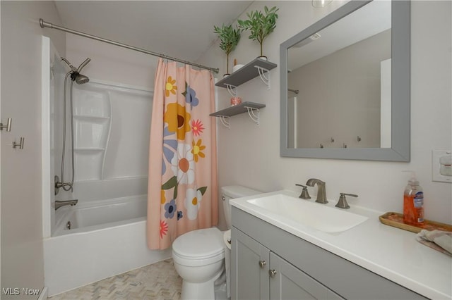 4216 Stone Creek Rd SW, Stone Creek, OH 43840 - bathroom featuring vanity and shower / tub combo with curtain