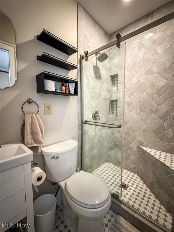 2208 Oak St, Parkersburg, WV 26101 - full bath with vanity and a stall shower