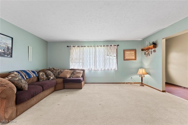 1781 Old Forge Rd, Mogadore, OH 44260 - carpeted living room with a textured ceiling