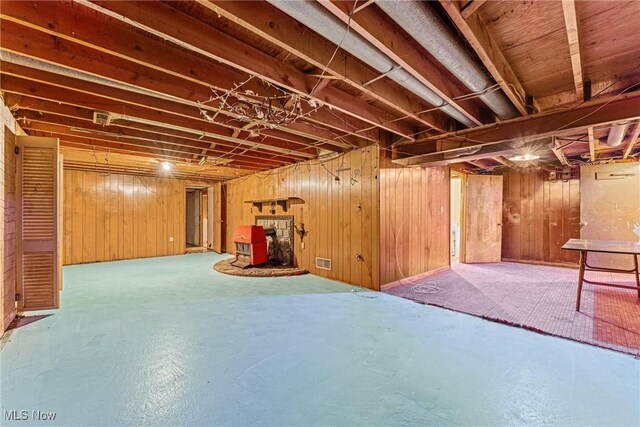 4524 Sherer Ave SW, Canton, OH 44706 - unfinished below grade area featuring wood walls