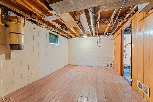 4524 Sherer Ave SW, Canton, OH 44706 - below grade area featuring wood finished floors and a central vacuum unit