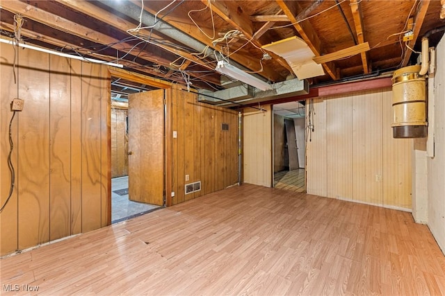 4524 Sherer Ave SW, Canton, OH 44706 - unfinished below grade area with wood finished floors and a central vacuum unit