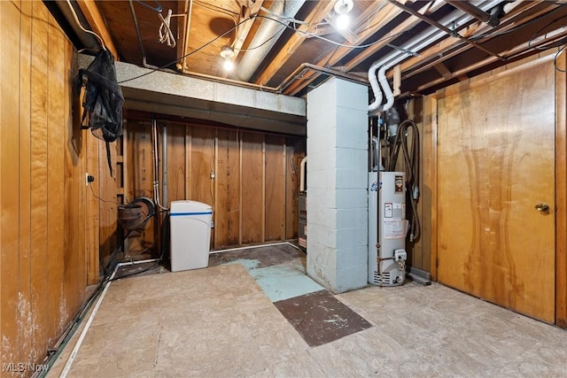 4524 Sherer Ave SW, Canton, OH 44706 - unfinished basement with gas water heater and a water softener