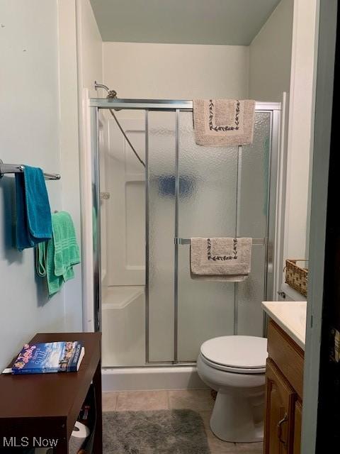 62 Township Road 245, Toronto, OH 43964 - full bath featuring vanity, a shower stall, and tile patterned flooring