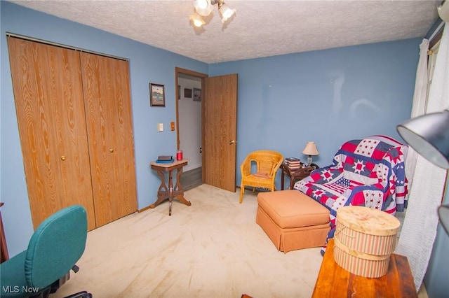 191 Ridgeland Dr, Toronto, OH 43964 - living area featuring a textured ceiling and carpet flooring
