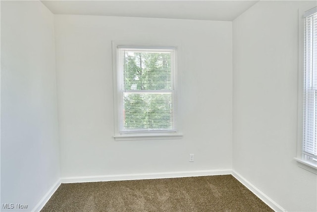 1006 Trumbull Ave, Warren, OH 44420 - spare room featuring dark colored carpet and plenty of natural light