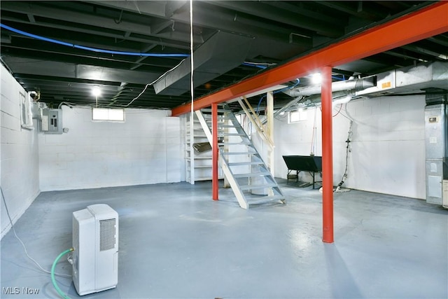1006 Trumbull Ave, Warren, OH 44420 - basement featuring electric panel and stairs