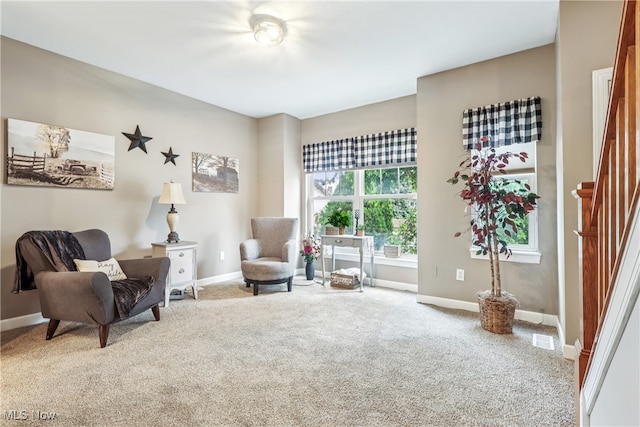 2395 Tremont Ave, Cleveland, OH 44113 - sitting room with carpet floors and baseboards