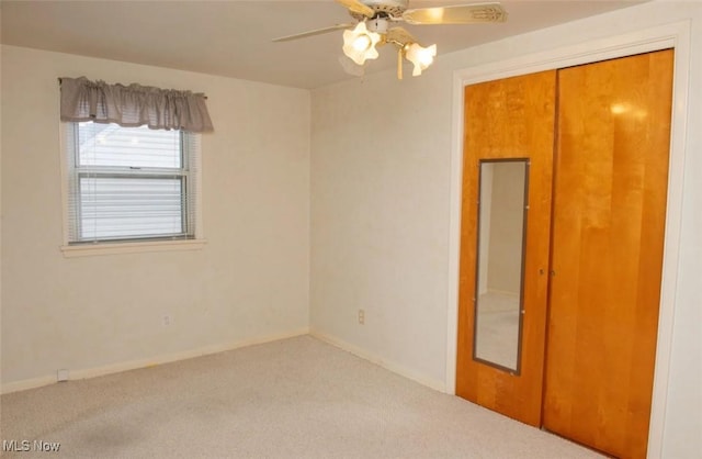 51 N Navarre Ave, Youngstown, OH 44515 - unfurnished bedroom featuring carpet flooring, ceiling fan, and a closet