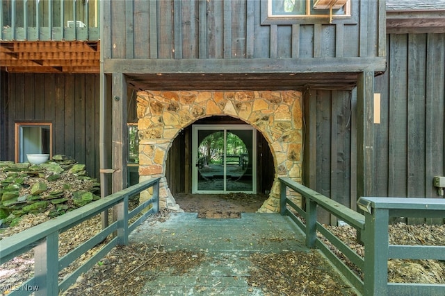 1915 Claus Rd, Vermilion, OH 44089 - property entrance with stone siding