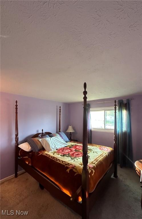 4926 E Wallings Rd, Broadview Heights, OH 44147 - bedroom featuring carpet floors and a textured ceiling
