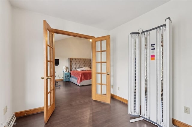 1101 Partridge Dr, Wadsworth, OH 44281 - bedroom with french doors and wood finished floors