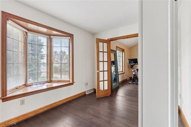 1101 Partridge Dr, Wadsworth, OH 44281 - unfurnished room with french doors and dark wood-style floors