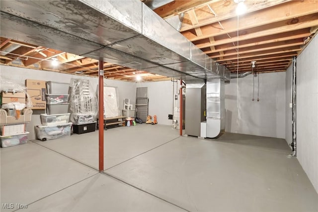 1101 Partridge Dr, Wadsworth, OH 44281 - unfinished basement with heating unit and gas water heater