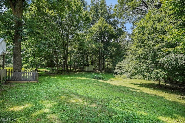11801 Quail Crest Ave, Mantua, OH 44255 - view of yard with a storage unit