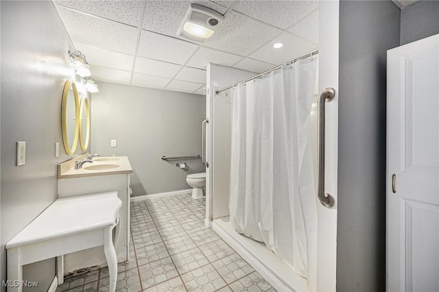 11801 Quail Crest Ave, Mantua, OH 44255 - full bath featuring a drop ceiling and vanity
