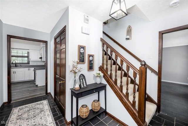 1593 Stonington Dr, Hudson, OH 44236 - stairway with baseboards