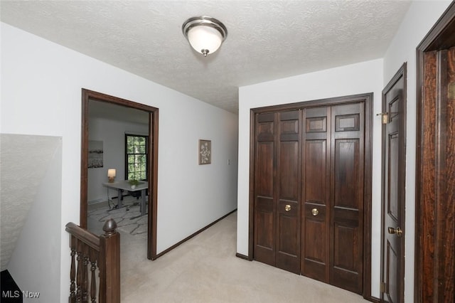 1593 Stonington Dr, Hudson, OH 44236 - hall with light colored carpet and a textured ceiling