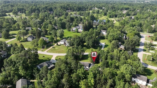 1593 Stonington Dr, Hudson, OH 44236 - aerial overview of property's location featuring a heavily wooded area
