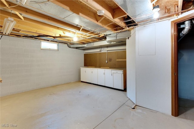 189 Park Place Dr, Wadsworth, OH 44281 - basement with concrete block wall