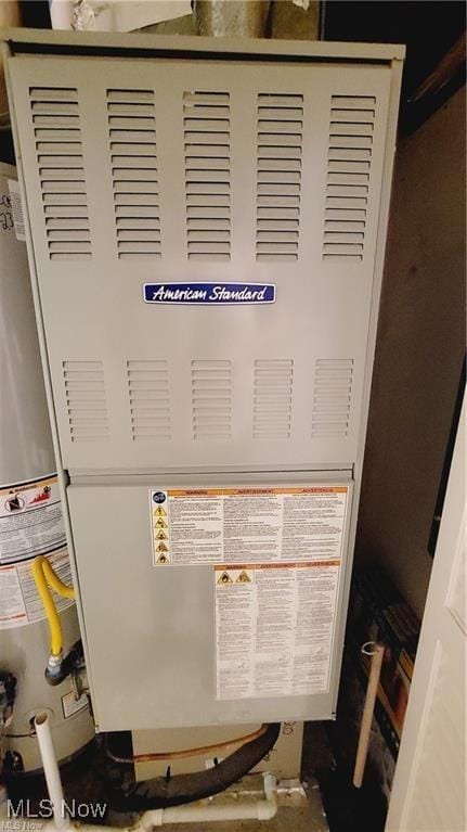 118 E 6th St, Williamstown, WV 26187 - detailed view of strapped water heater and heating unit