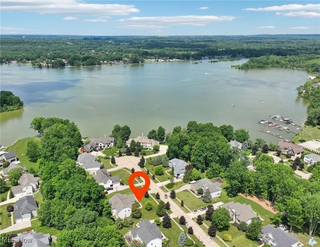 915 Cimarron Oval, Aurora, OH 44202 - aerial perspective of suburban area featuring a nearby body of water