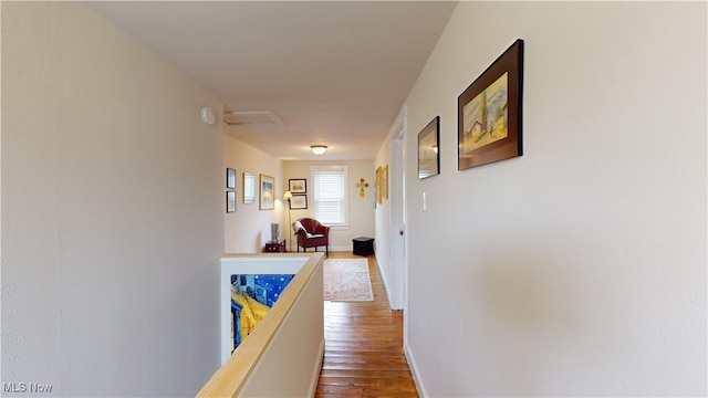 500 Elm St, Belpre, OH 45714 - hall with dark wood-type flooring and baseboards