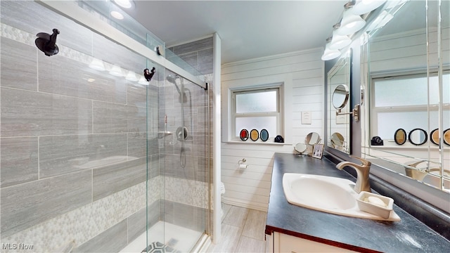 500 Elm St, Belpre, OH 45714 - bathroom with vanity and a shower stall