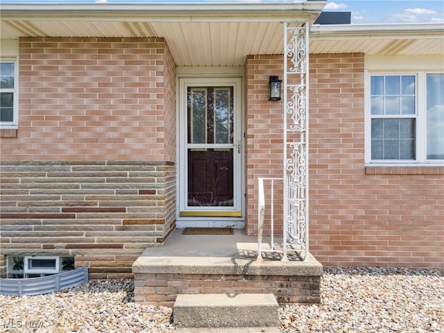 4130 Atwood Ave SE, Canton, OH 44707 - entrance to property featuring covered porch and brick siding