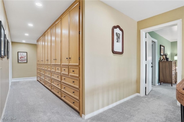 889 Eaton Ave, Akron, OH 44303 - corridor with light carpet and recessed lighting