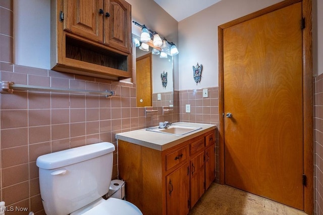 3800 7th Ave, Vienna, WV 26105 - half bath featuring vanity and tile walls