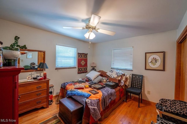 3800 7th Ave, Vienna, WV 26105 - bedroom featuring light wood-style floors and ceiling fan