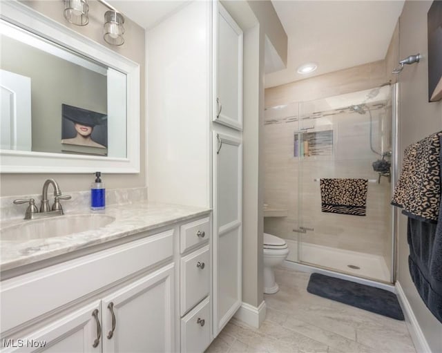 31 Anns Dr, Vienna, WV 26105 - full bath featuring vanity, a stall shower, and recessed lighting