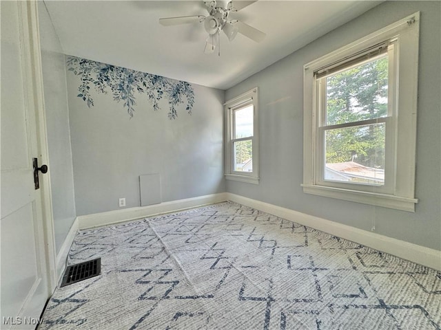 825 Summit St, Salem, OH 44460 - empty room featuring a ceiling fan and carpet flooring