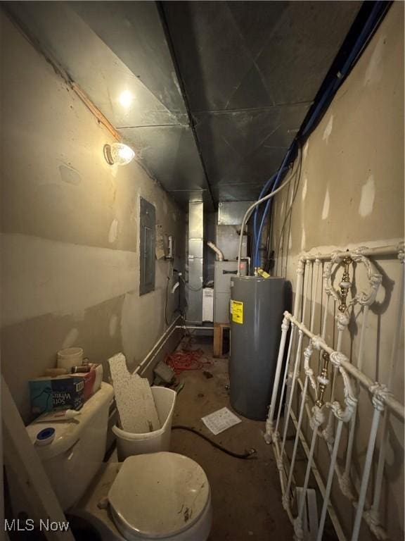 67 Neil Ann Dr, Parkersburg, WV 26101 - unfinished basement featuring electric water heater and electric panel
