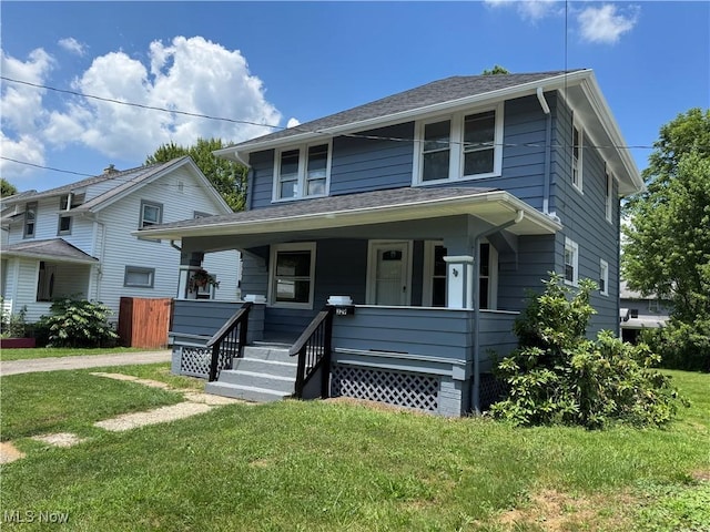 329 E Broad St, Newton Falls, OH 44444 - traditional style home with covered porch and a front yard