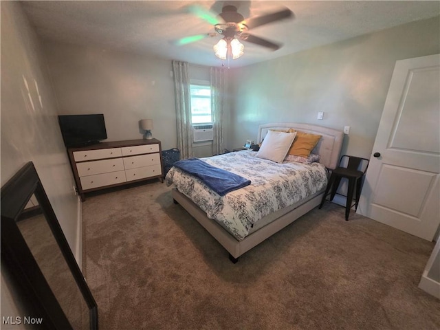 221 S Elm St, Jefferson, OH 44047 - carpeted bedroom featuring a ceiling fan and cooling unit