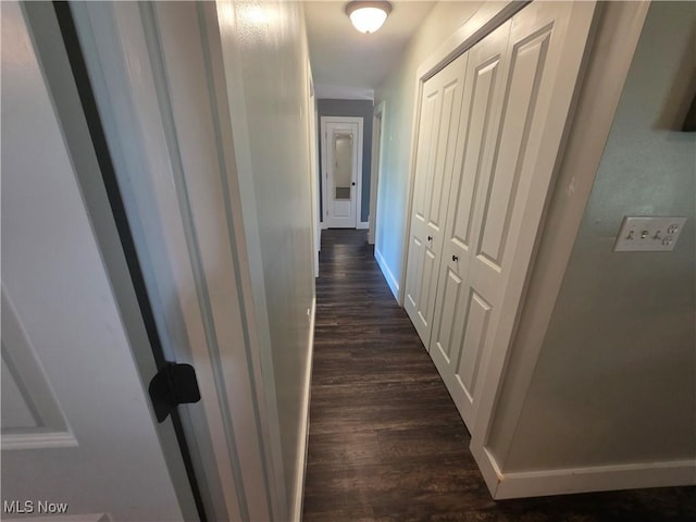 221 S Elm St, Jefferson, OH 44047 - hallway with dark wood-type flooring
