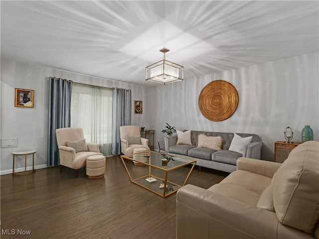 5265 Bellview St, Maple Heights, OH 44137 - living room featuring wood finished floors and baseboards