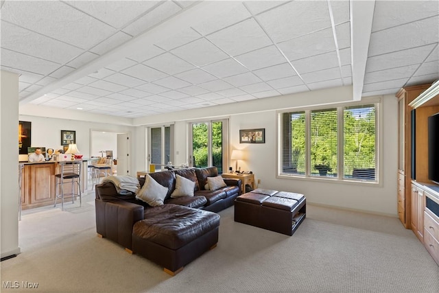 112 Caraplace, Wintersville, OH 43953 - living area with light carpet and healthy amount of natural light