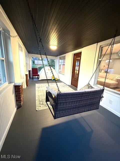 21430 Lakeshore Blvd, Euclid, OH 44123 - sunroom / solarium with wooden ceiling