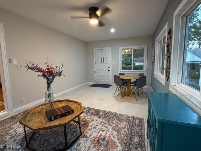 21430 Lakeshore Blvd, Euclid, OH 44123 - foyer featuring ceiling fan and baseboards