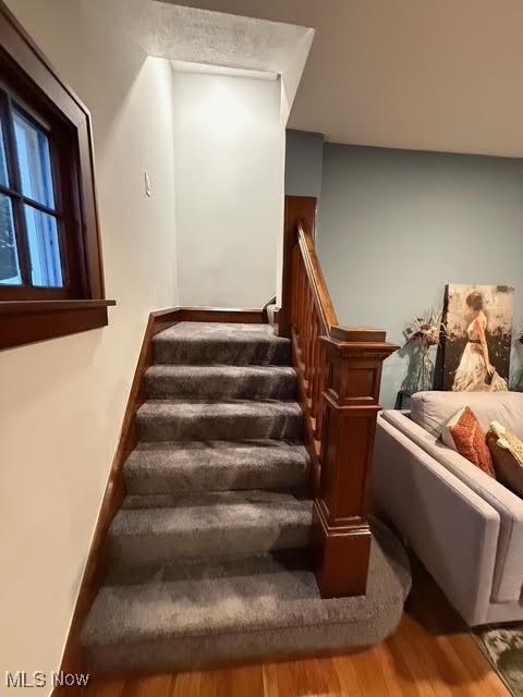 21430 Lakeshore Blvd, Euclid, OH 44123 - stairway featuring wood finished floors