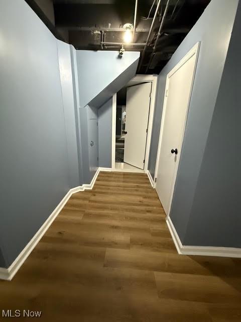 21430 Lakeshore Blvd, Euclid, OH 44123 - hall with wood finished floors and baseboards