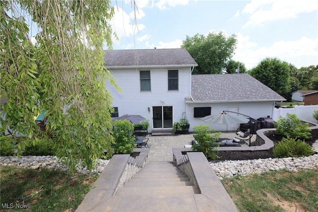 1524 Walker Rd, Follansbee, WV 26037 - back of house with a patio area and a shingled roof