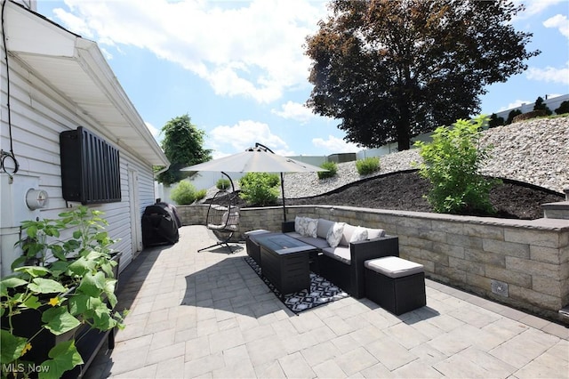 1524 Walker Rd, Follansbee, WV 26037 - view of patio featuring an outdoor hangout area and grilling area
